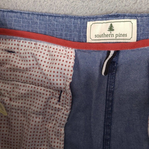 Southern Pines Shorts‎ Mens 38 Blue Chino Geometric Dad - Picture 6 of 13
